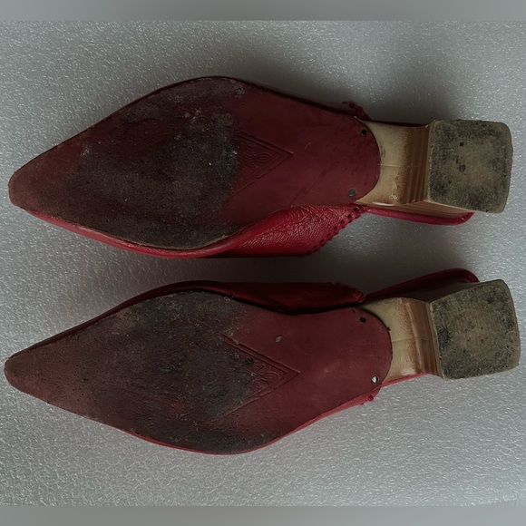 Red Leather Shoes - Picture 7 of 9